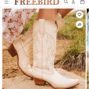 Freebird woodland cowgirl boot beige size 8